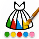 Glitter Dress Coloring Game